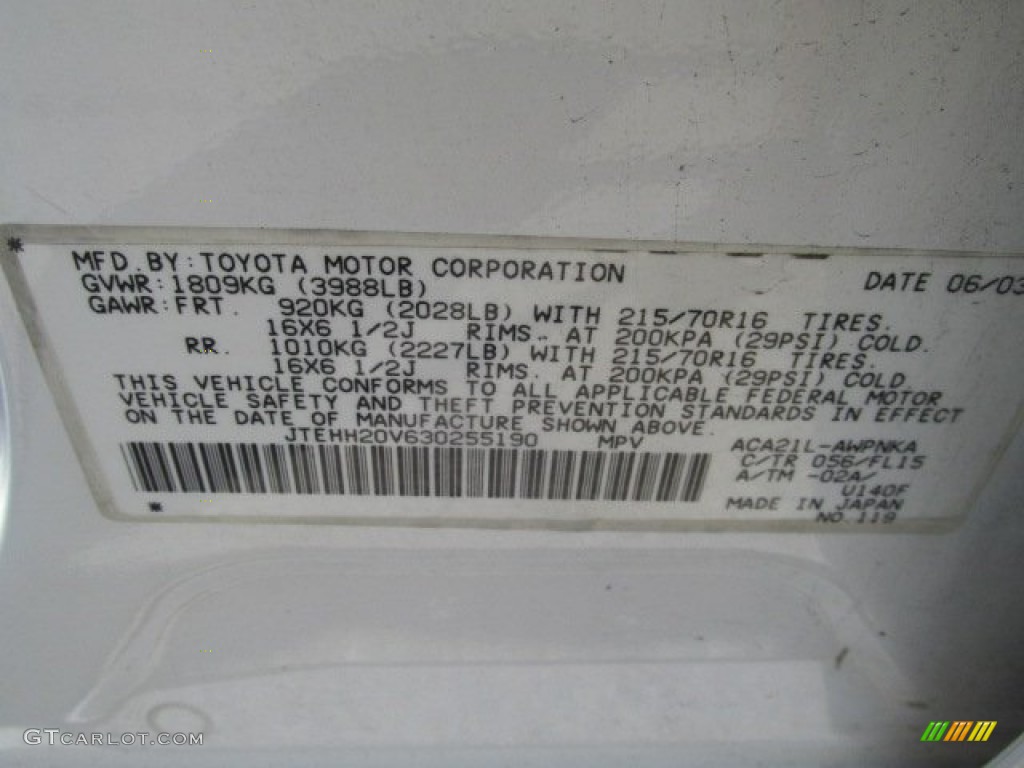 2003 RAV4 4WD - Natural White / Gray photo #19