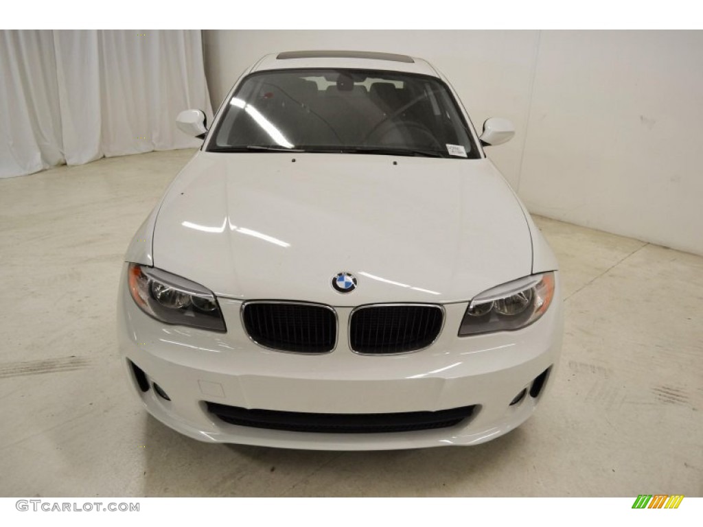 2013 1 Series 128i Coupe - Alpine White / Black photo #5