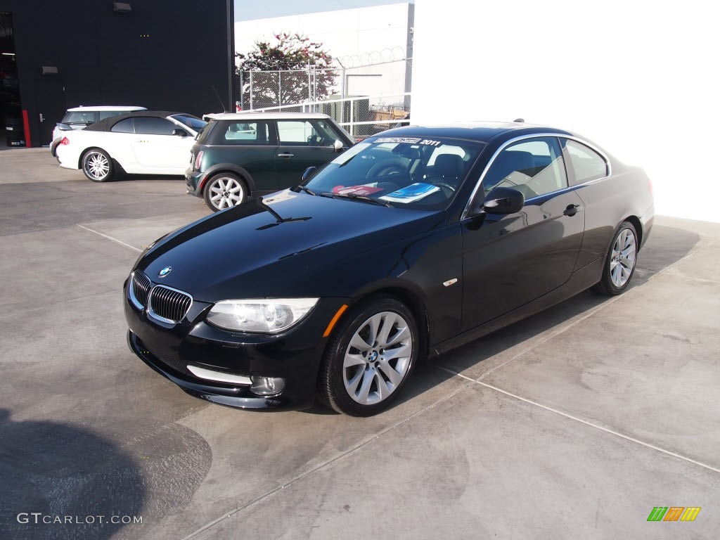 2011 3 Series 328i Coupe - Jet Black / Black photo #13