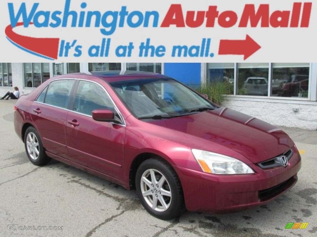 2003 Accord EX V6 Sedan - Redondo Red Pearl / Gray photo #1