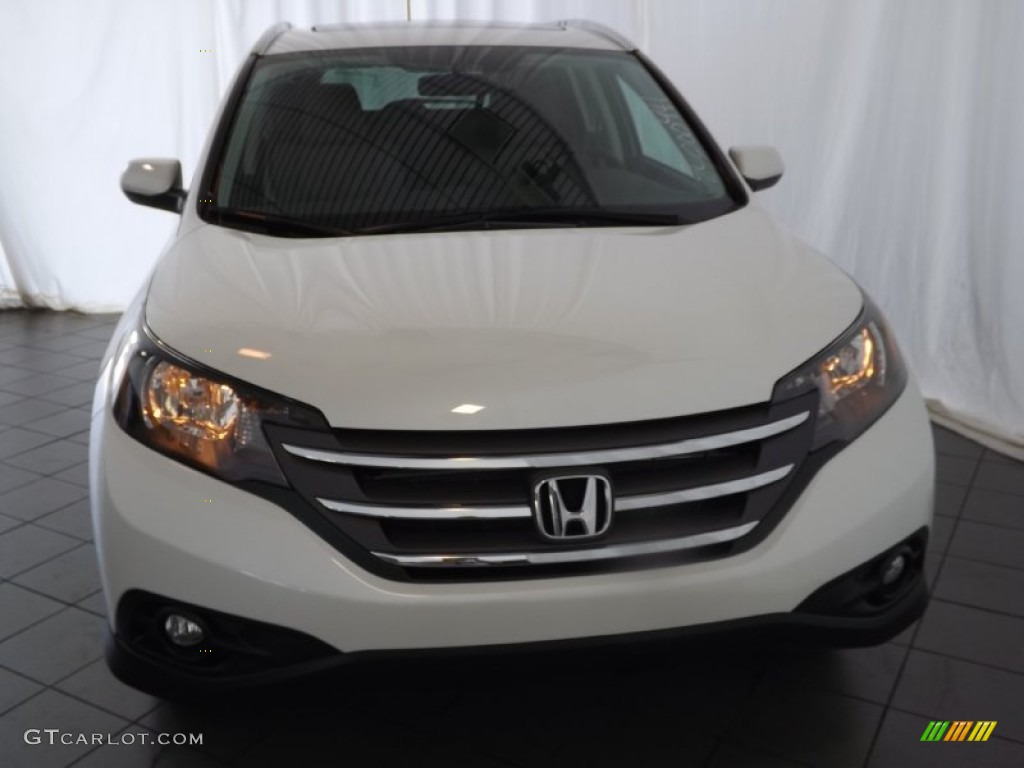 2014 CR-V EX-L - White Diamond Pearl / Beige photo #2
