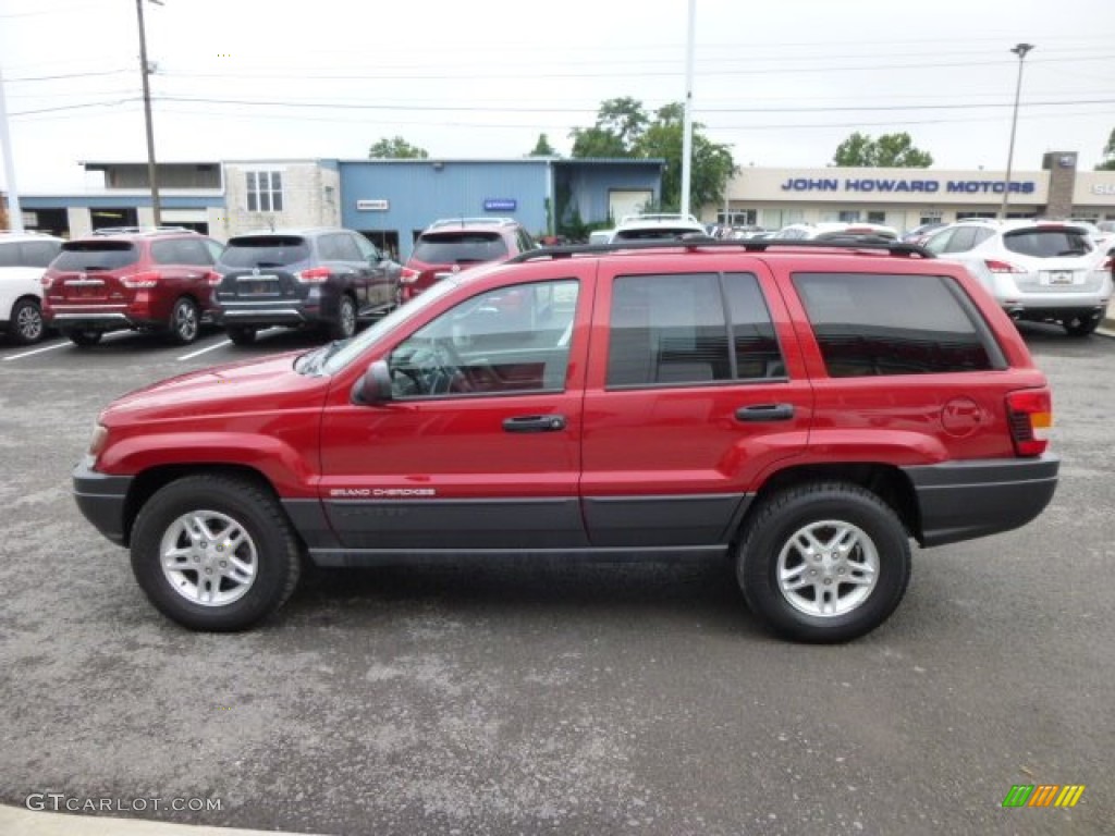 2003 Grand Cherokee Laredo 4x4 - Inferno Red Tinted Pearlcoat / Sandstone photo #8