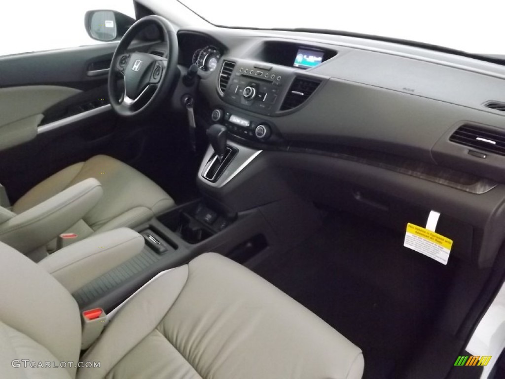 2014 CR-V EX-L - White Diamond Pearl / Beige photo #34