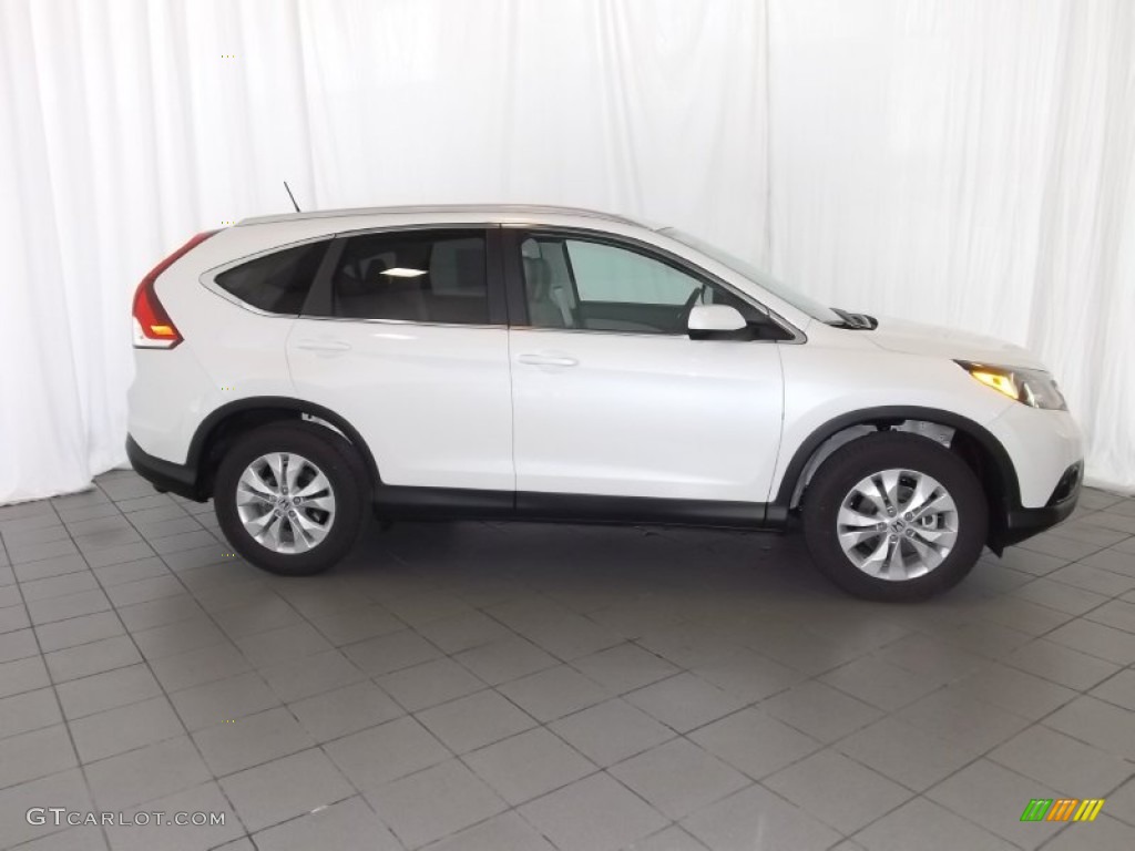 2014 CR-V EX-L - White Diamond Pearl / Beige photo #5