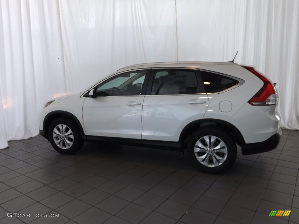 2014 CR-V EX-L - White Diamond Pearl / Beige photo #8