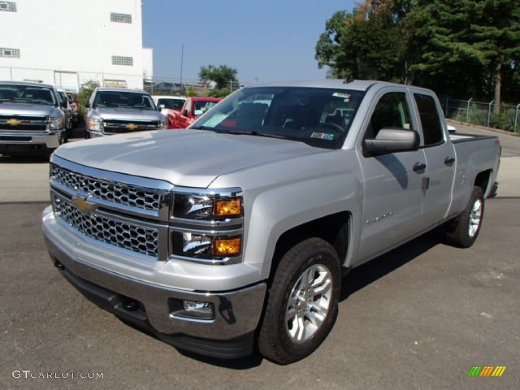 Silver Ice Metallic 2014 Chevrolet Silverado 1500 LT Double Cab 4x4 Exterior Photo #84832050