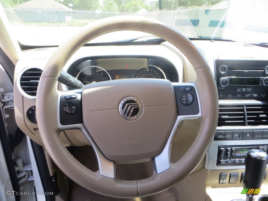 2008 Mercury Mountaineer Standard Mountaineer Model Camel Steering Wheel Photo #84832506