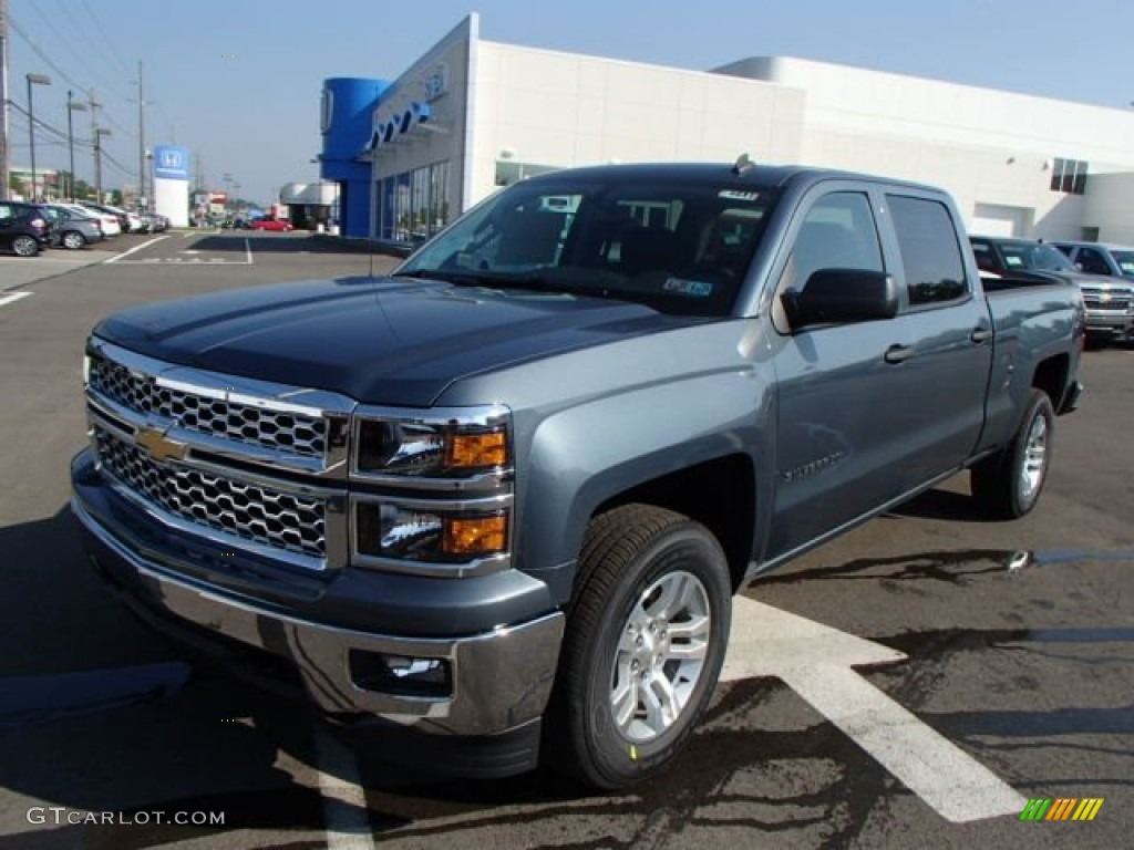 Blue Granite Metallic 2014 Chevrolet Silverado 1500 LT Crew Cab 4x4 Exterior Photo #84833388