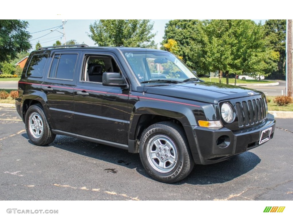 Brilliant Black Crystal Pearl 2008 Jeep Patriot Sport Exterior Photo #84834846