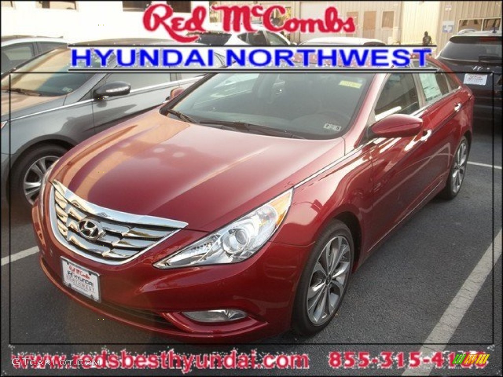 2013 Sonata SE 2.0T - Sparkling Ruby / Black photo #1