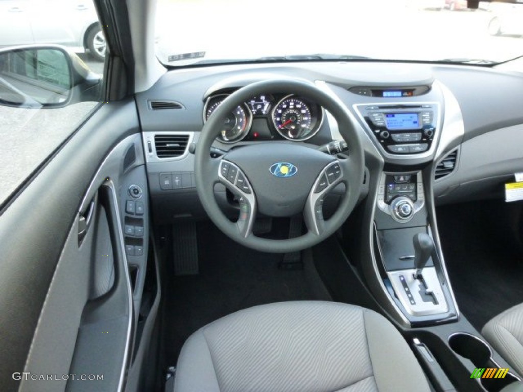 2013 Elantra GLS - Harbor Gray Metallic / Gray photo #14