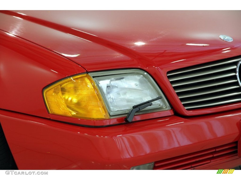 1991 SL Class 300 SL Roadster - Signal Red / Palomino photo #2