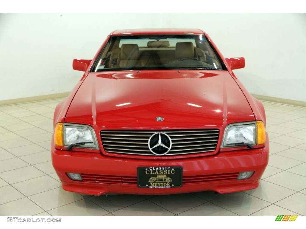 1991 SL Class 300 SL Roadster - Signal Red / Palomino photo #3