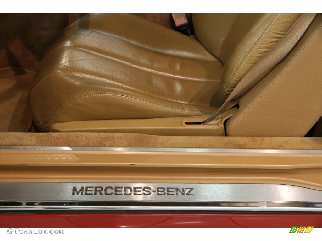 1991 SL Class 300 SL Roadster - Signal Red / Palomino photo #6