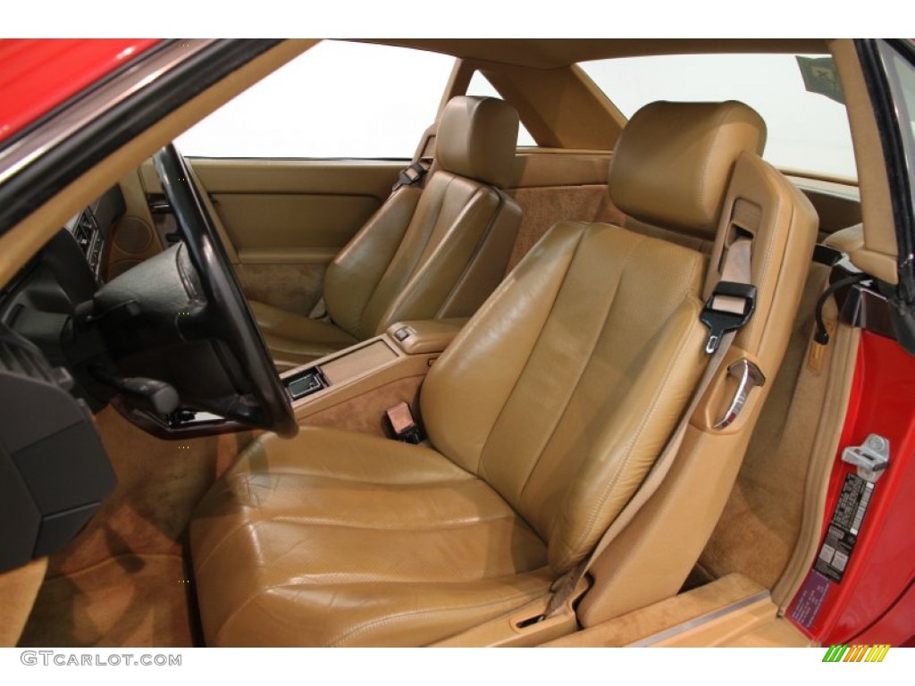 1991 SL Class 300 SL Roadster - Signal Red / Palomino photo #7