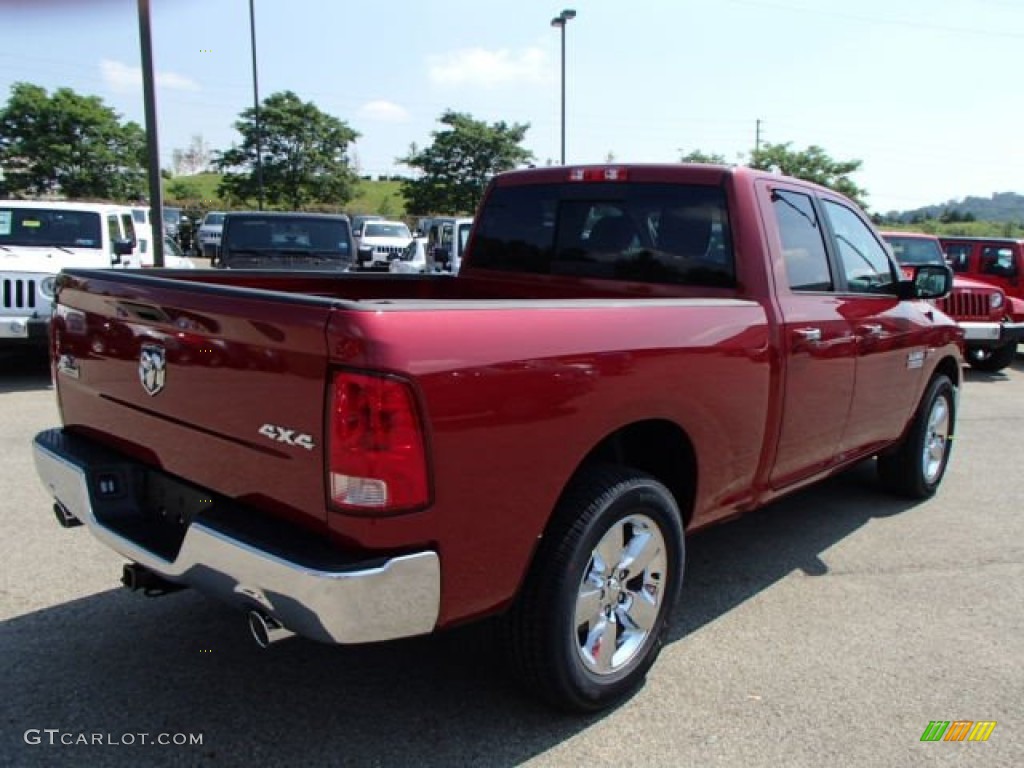 2014 1500 Big Horn Quad Cab 4x4 - Deep Cherry Red Crystal Pearl / Black/Diesel Gray photo #6