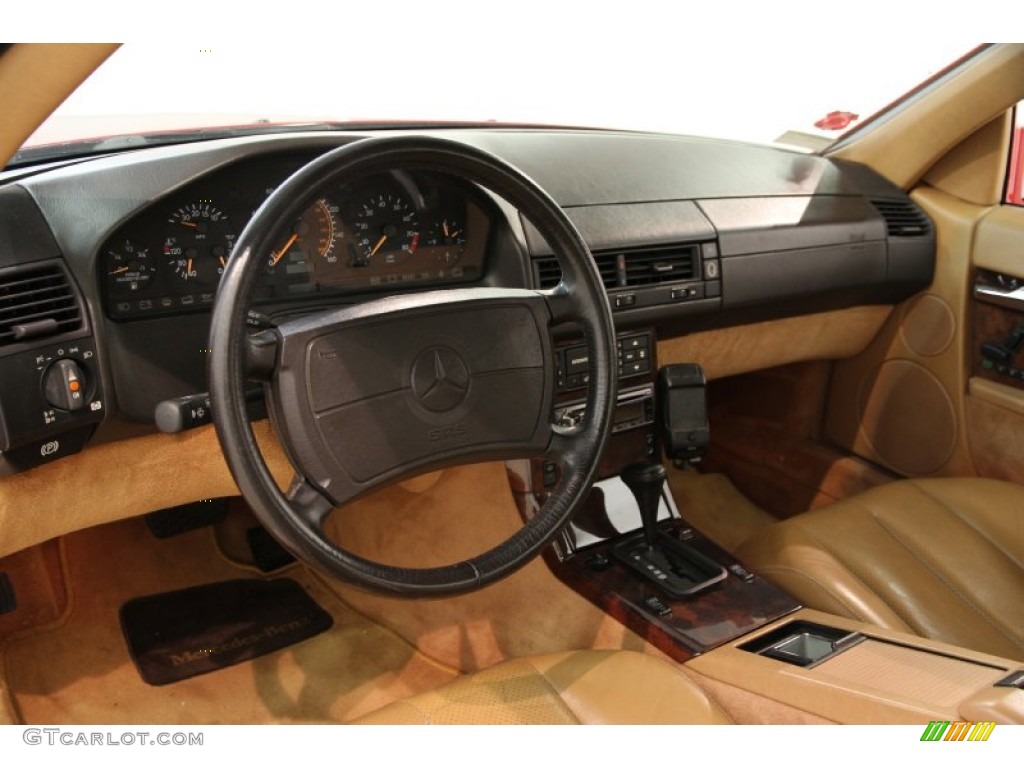 1991 SL Class 300 SL Roadster - Signal Red / Palomino photo #8