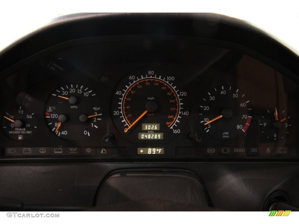 1991 SL Class 300 SL Roadster - Signal Red / Palomino photo #10