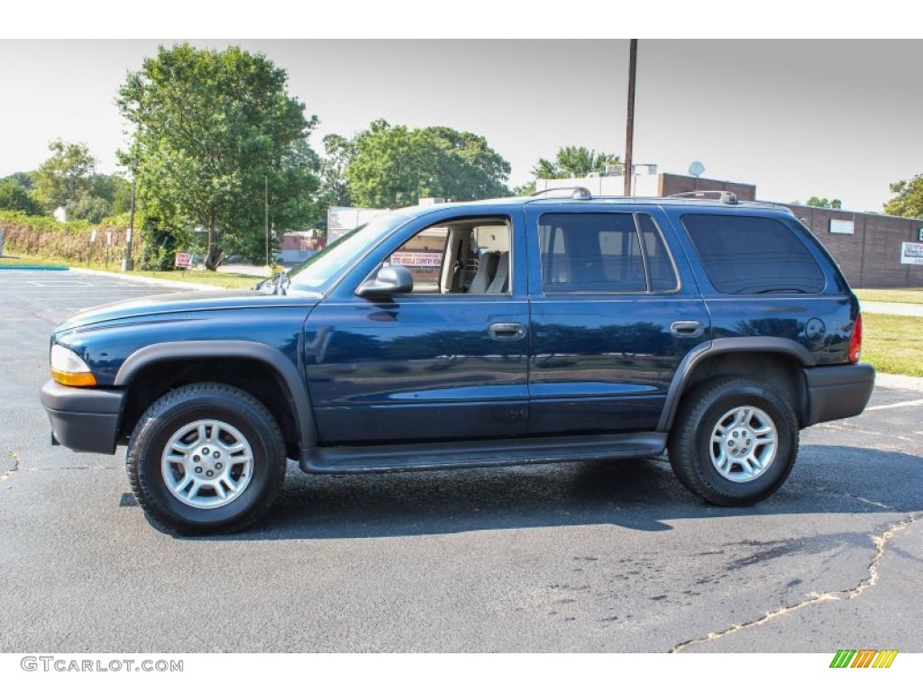 2003 Durango SXT 4x4 - Patriot Blue Pearlcoat / Sandstone photo #3