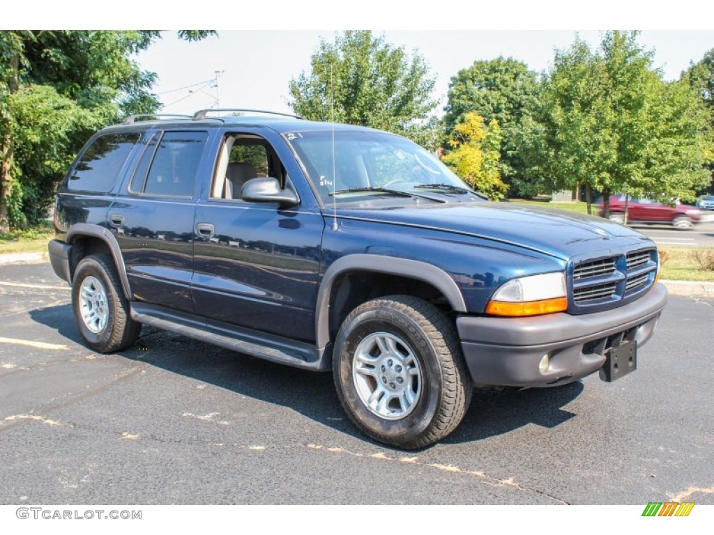 2003 Durango SXT 4x4 - Patriot Blue Pearlcoat / Sandstone photo #8