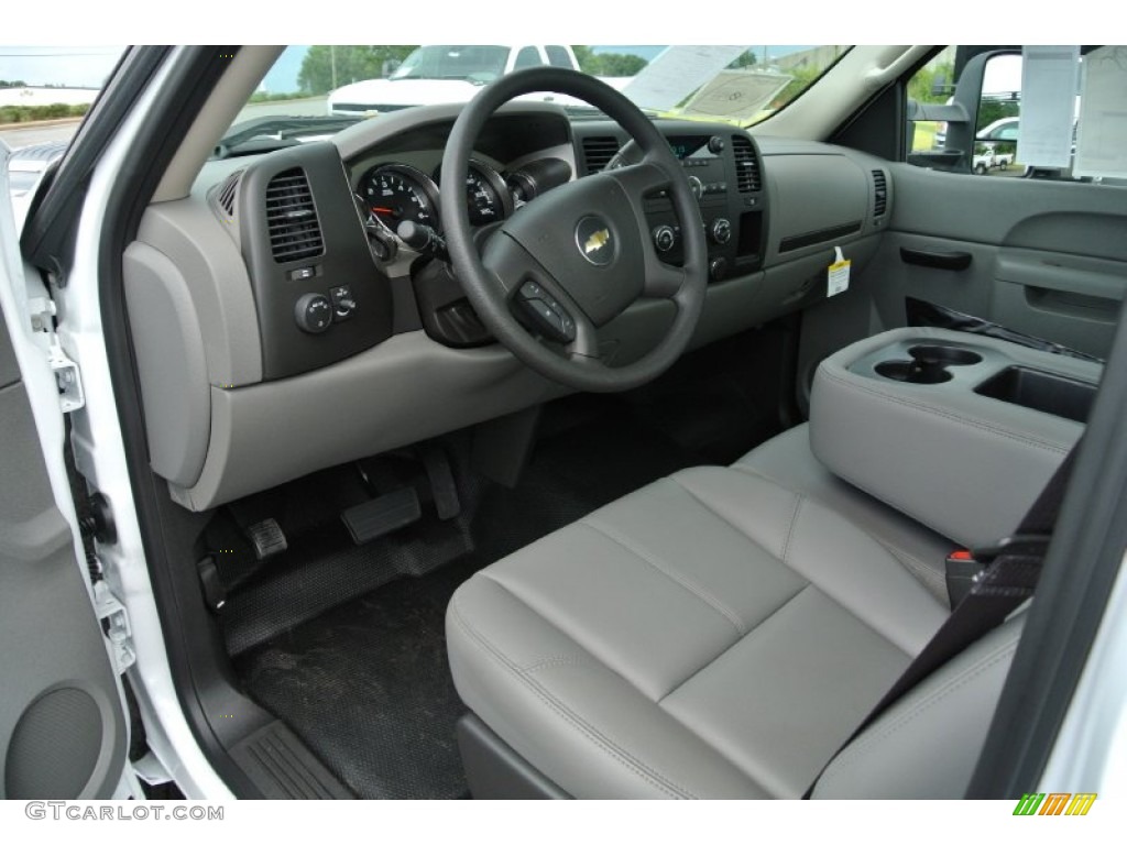 Dark Titanium Interior 2014 Chevrolet Silverado 2500HD WT Regular Cab Utility Truck Photo #84839187