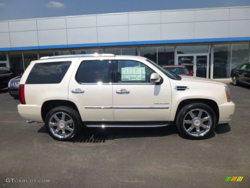 White Diamond Tricoat 2014 Cadillac Escalade Luxury AWD Exterior Photo #84839409