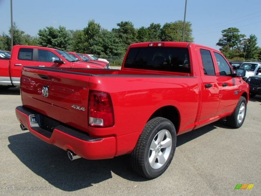 2014 1500 Express Quad Cab 4x4 - Flame Red / Black/Diesel Gray photo #6