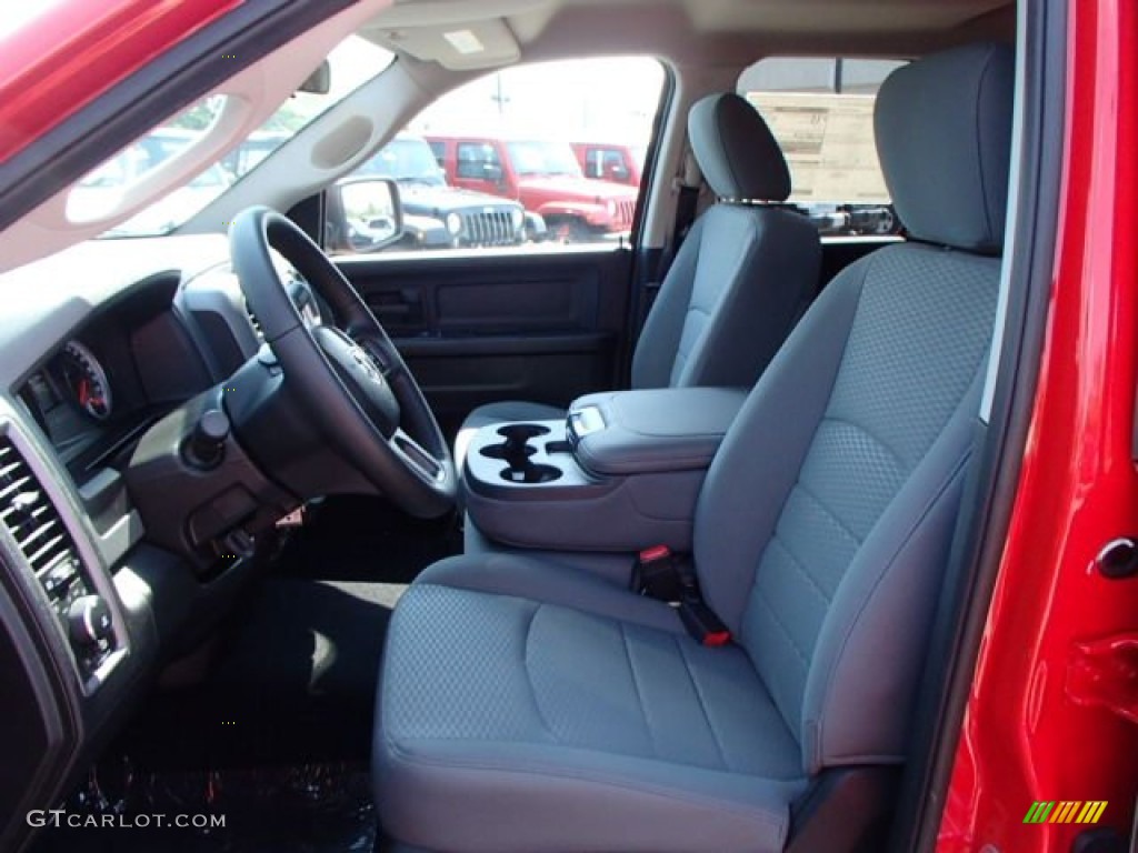 2014 1500 Express Quad Cab 4x4 - Flame Red / Black/Diesel Gray photo #10