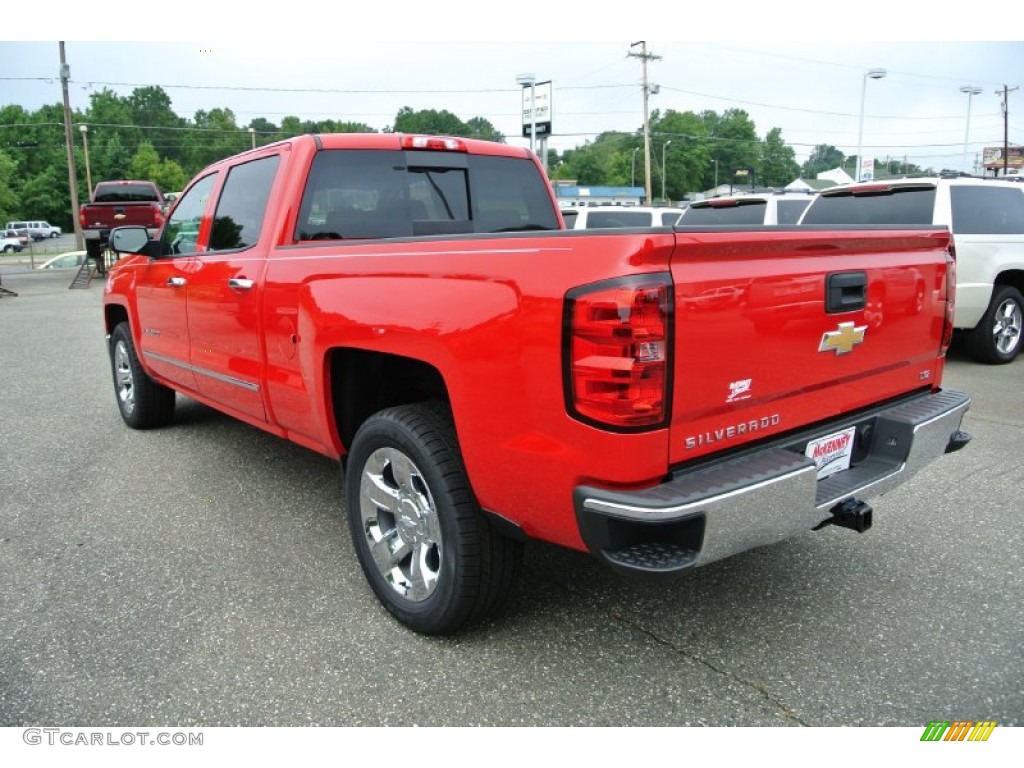 2014 Silverado 1500 LTZ Crew Cab - Victory Red / Cocoa/Dune photo #4