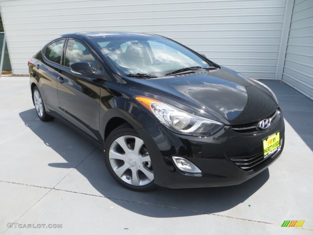 2013 Elantra Limited - Black / Black photo #1