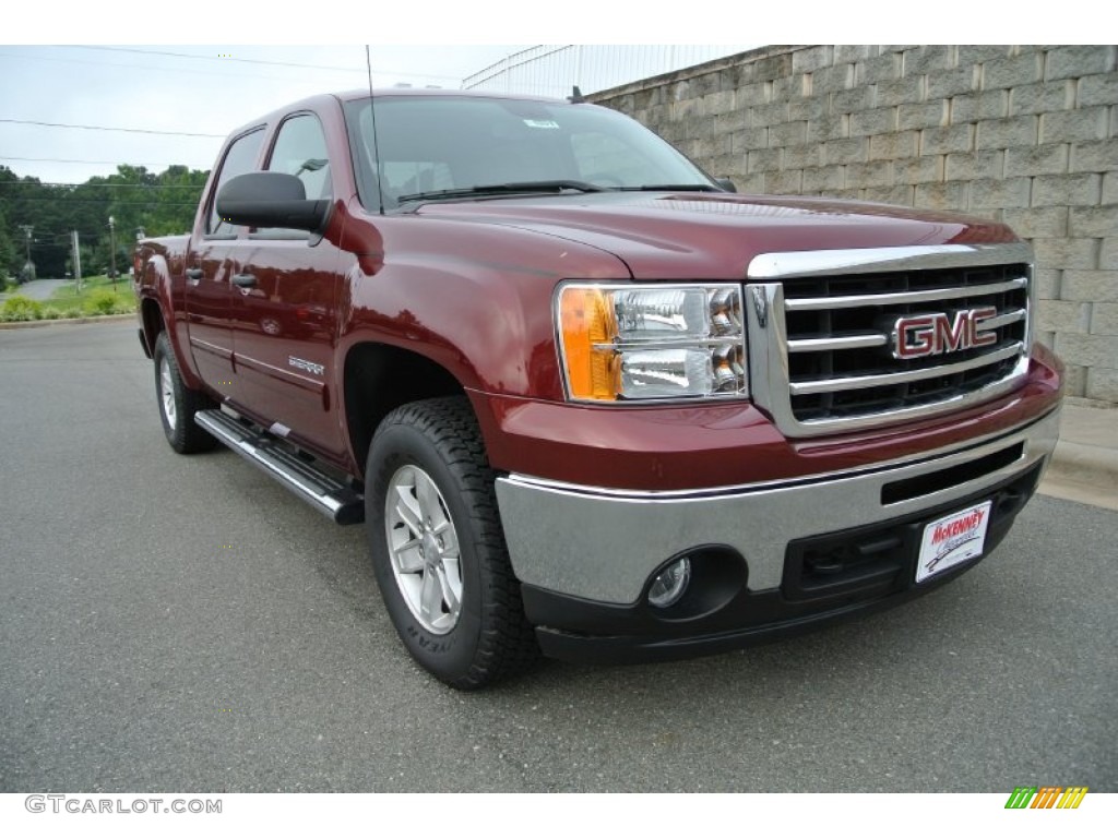 2013 Sierra 1500 SLE Crew Cab 4x4 - Sonoma Red Metallic / Very Dark Cashmere/Light Cashmere photo #1