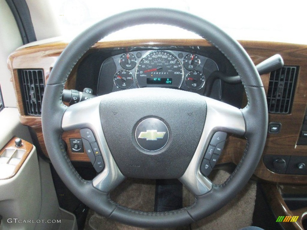 2012 Chevrolet Express 1500 Passenger Conversion Van Medium Pewter Steering Wheel Photo #84842886