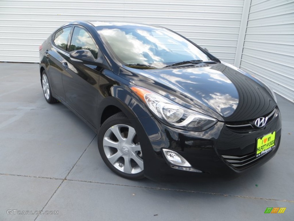2013 Elantra Limited - Black / Black photo #1