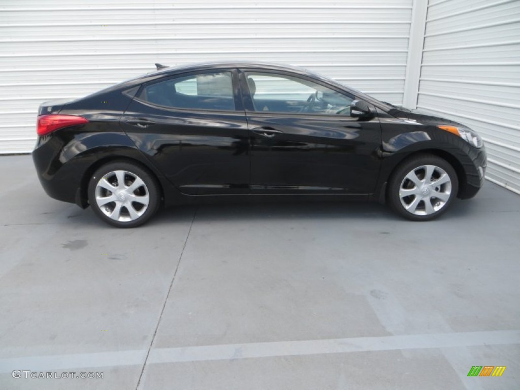 2013 Elantra Limited - Black / Black photo #3