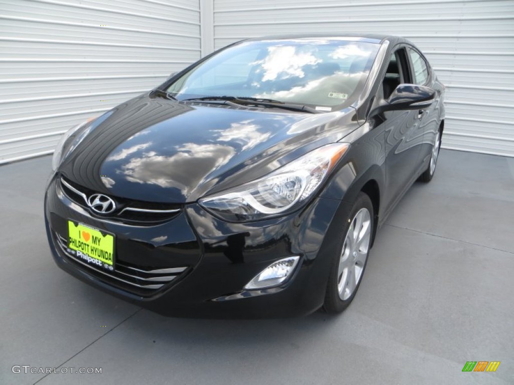 2013 Elantra Limited - Black / Black photo #9