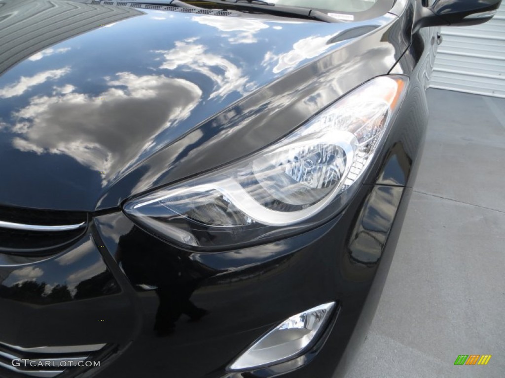 2013 Elantra Limited - Black / Black photo #11