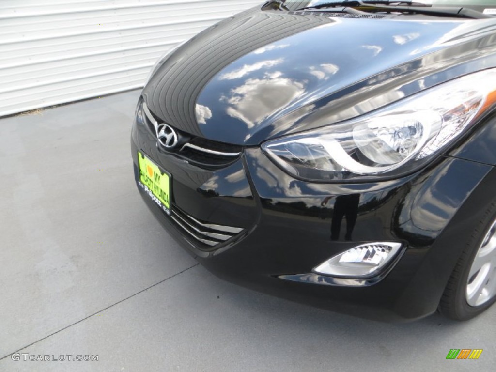 2013 Elantra Limited - Black / Black photo #12