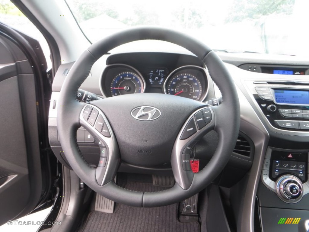 2013 Elantra Limited - Black / Black photo #30