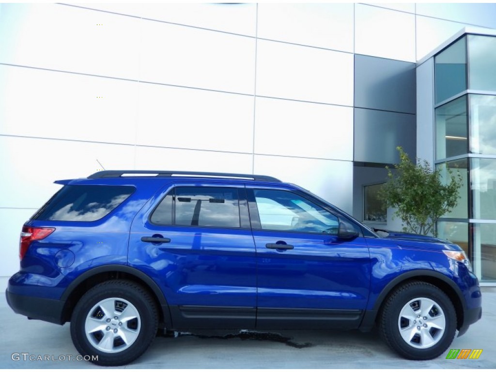 2014 Explorer FWD - Deep Impact Blue / Medium Light Stone photo #3