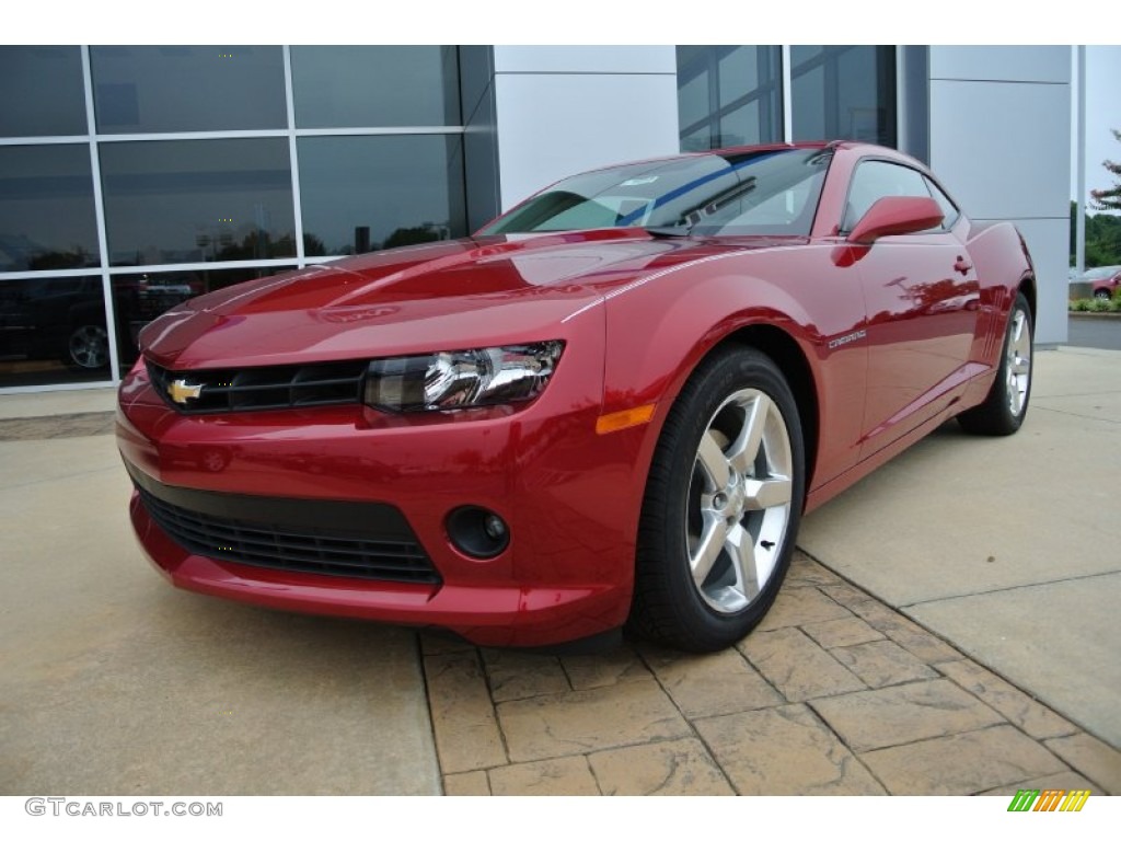 2014 Camaro LT Coupe - Crystal Red Tintcoat / Gray photo #2