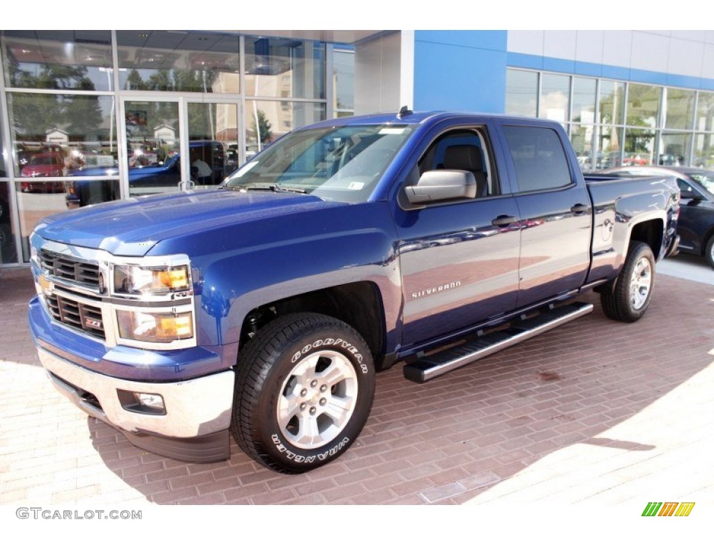 2014 Silverado 1500 LT Z71 Crew Cab 4x4 - Blue Topaz Metallic / Jet Black photo #3