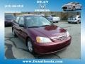 2002 Radiant Ruby Red Pearl Honda Civic LX Sedan #84810050