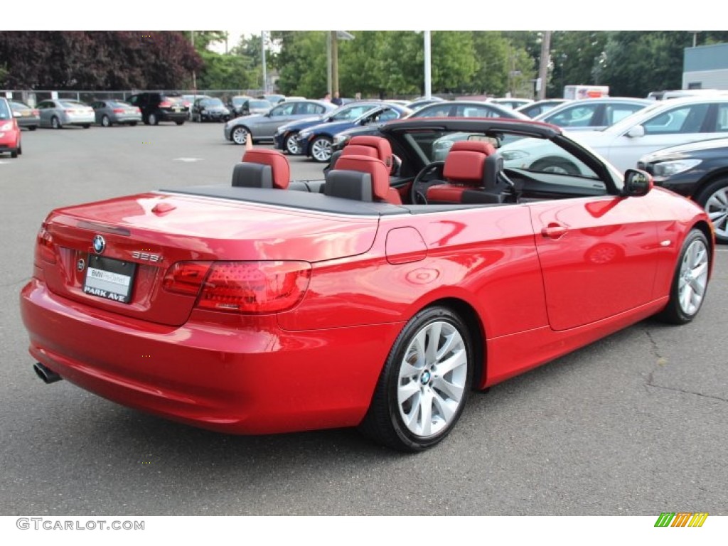 2012 3 Series 328i Convertible - Crimson Red / Coral Red/Black photo #5