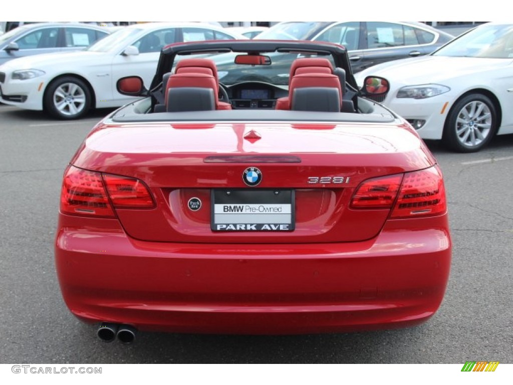 2012 3 Series 328i Convertible - Crimson Red / Coral Red/Black photo #6