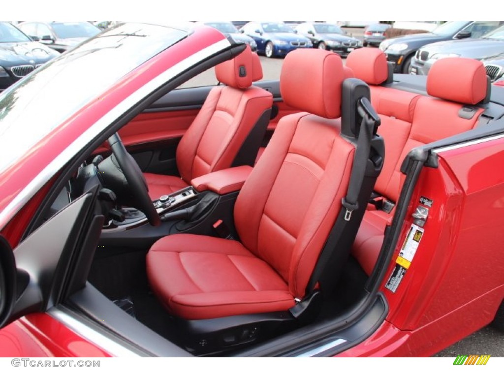 Coral Red/Black Interior 2012 BMW 3 Series 328i Convertible Photo #84848271