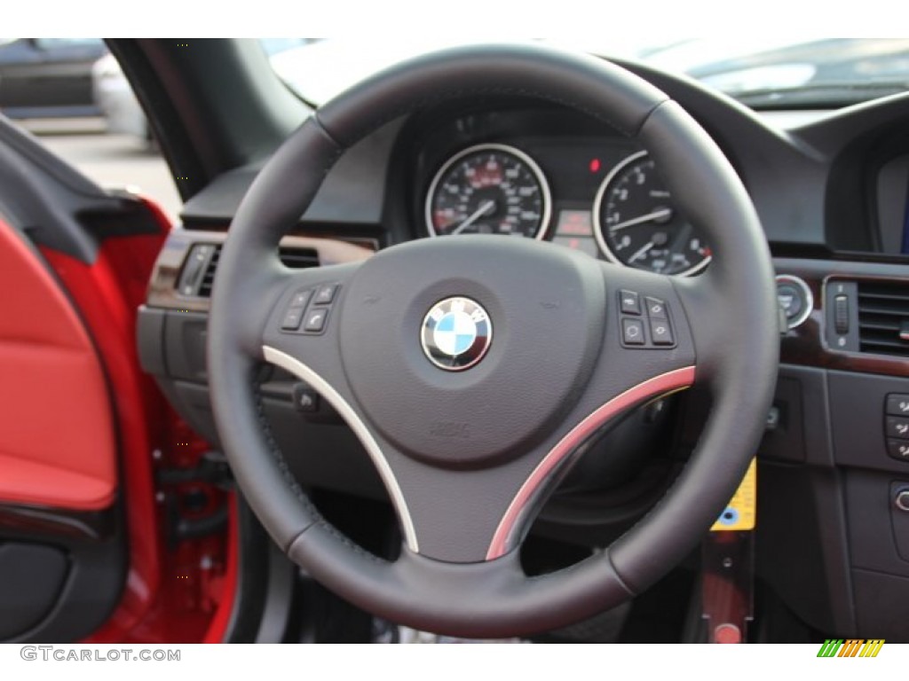 2012 3 Series 328i Convertible - Crimson Red / Coral Red/Black photo #16