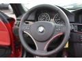 Coral Red/Black 2012 BMW 3 Series 328i Convertible Steering Wheel