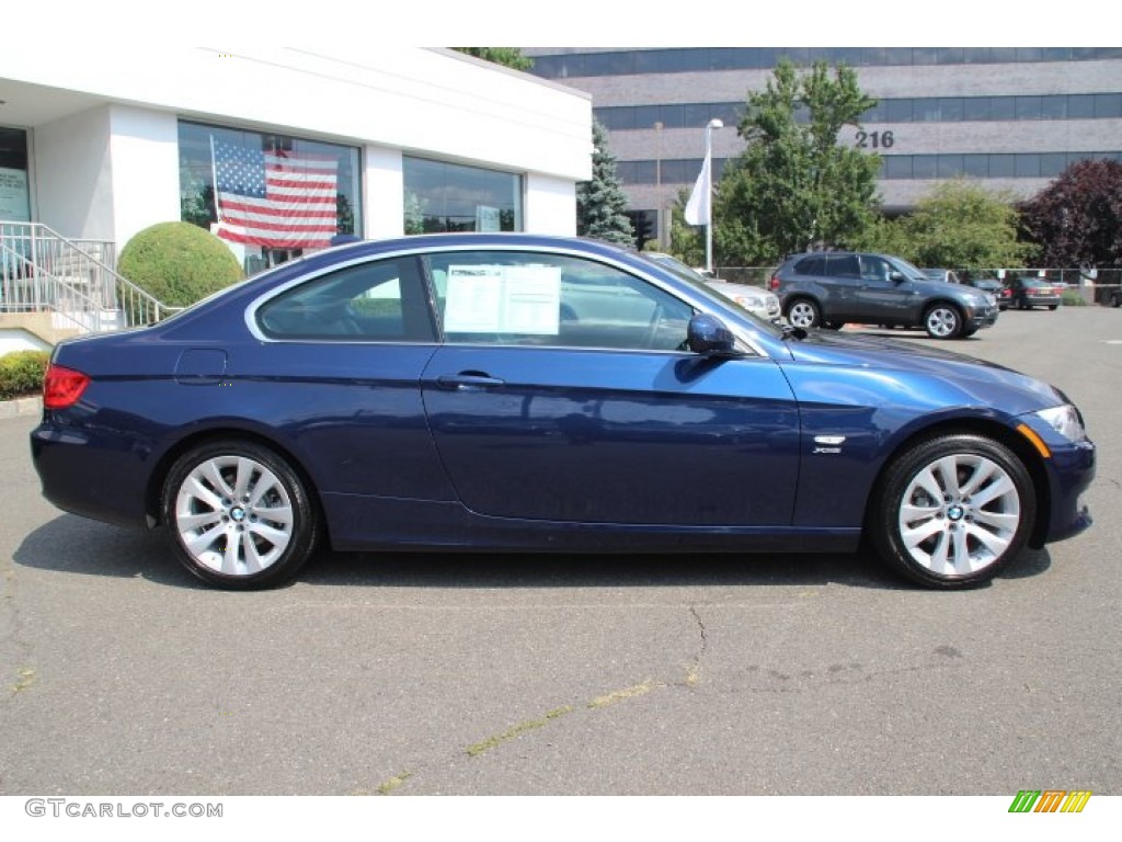 2013 3 Series 328i xDrive Coupe - Deep Sea Blue Metallic / Everest Grey/Black photo #4