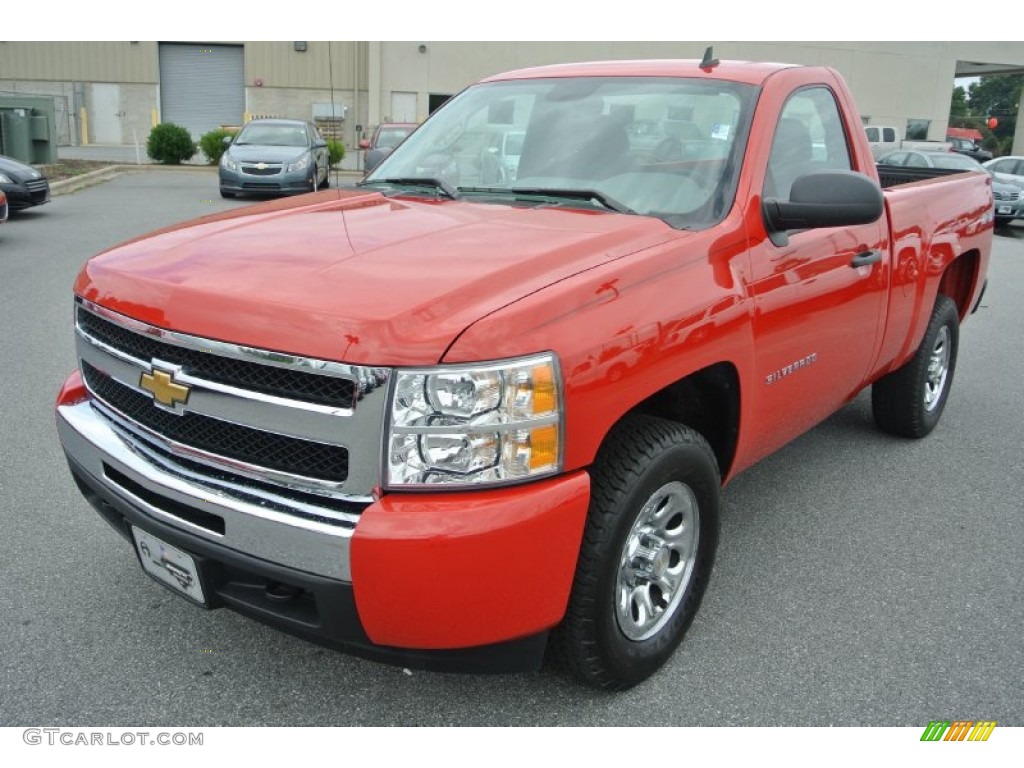 2011 Silverado 1500 Regular Cab 4x4 - Victory Red / Dark Titanium photo #1