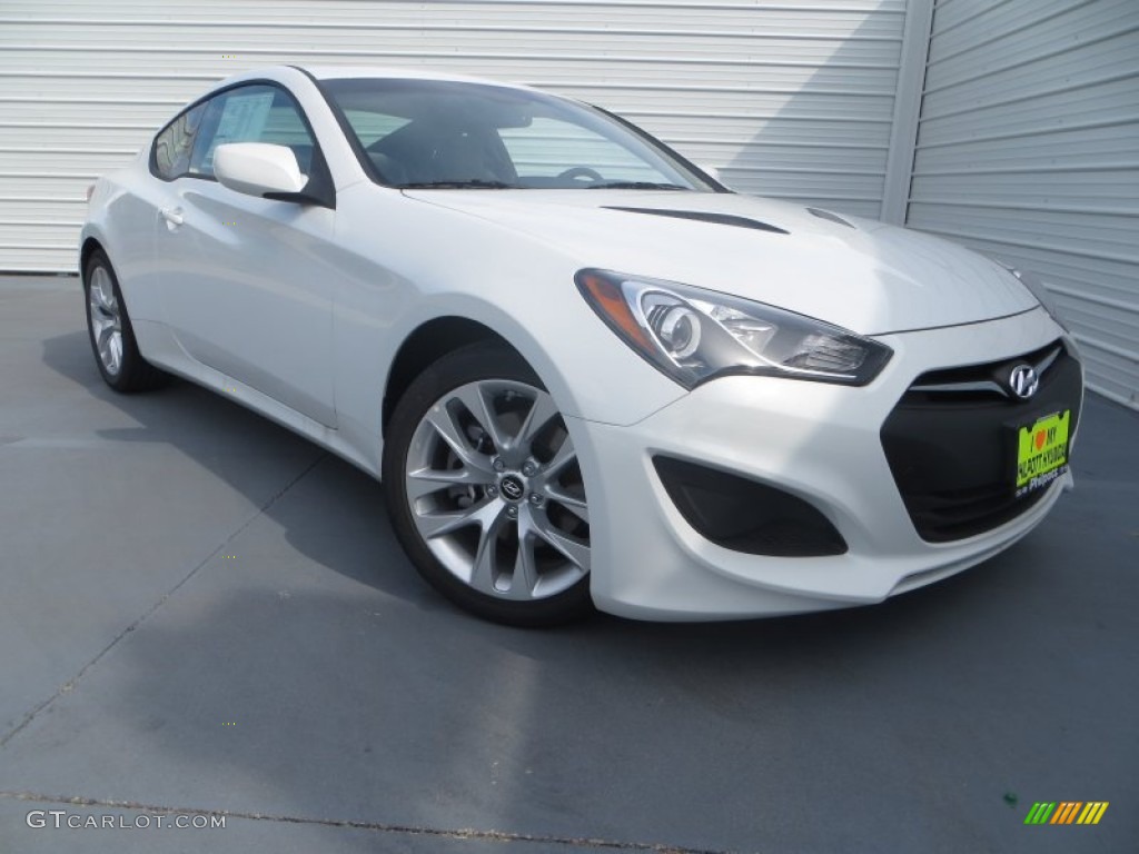 2013 Genesis Coupe 2.0T Premium - White Satin Pearl / Gray Leather/Gray Cloth photo #2